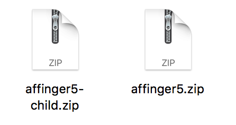 2つのZipファイル